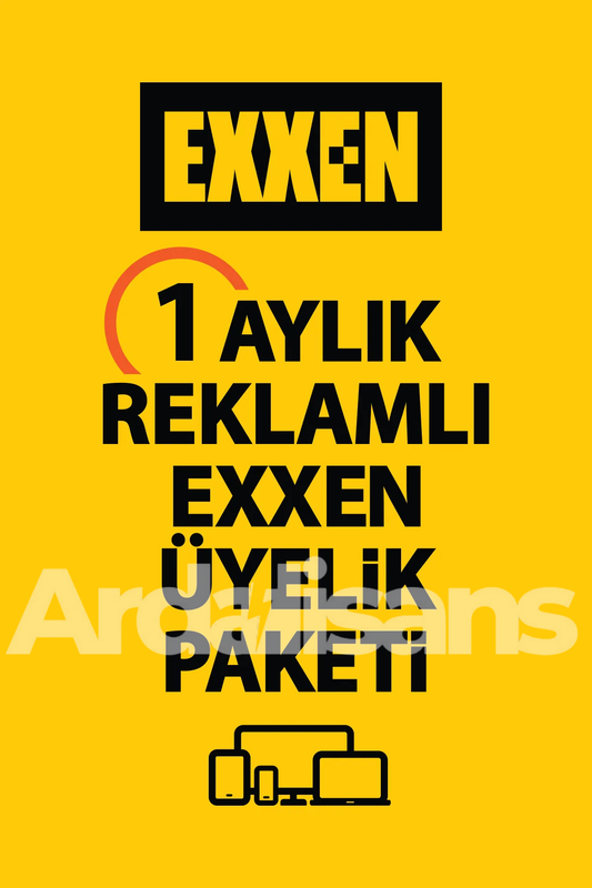 Exxen  1 Aylık Üyelik Kodu Dijital Reklamlı